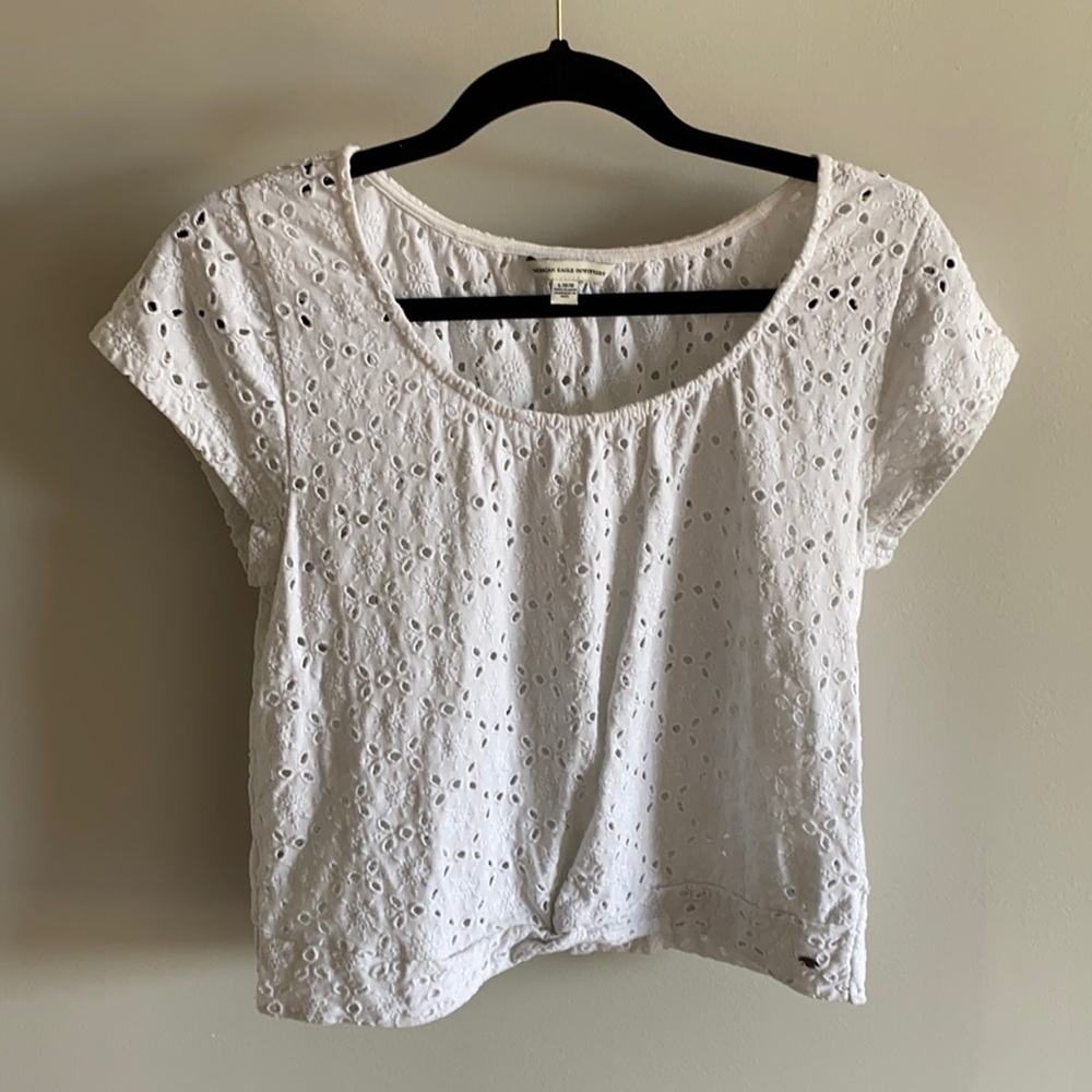 White tie front top